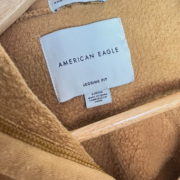 American Eagle Women's‎ Small Hoodie Tan Yellow Legging Fit Comfy Lounge Soft - Picture 3 of 5
